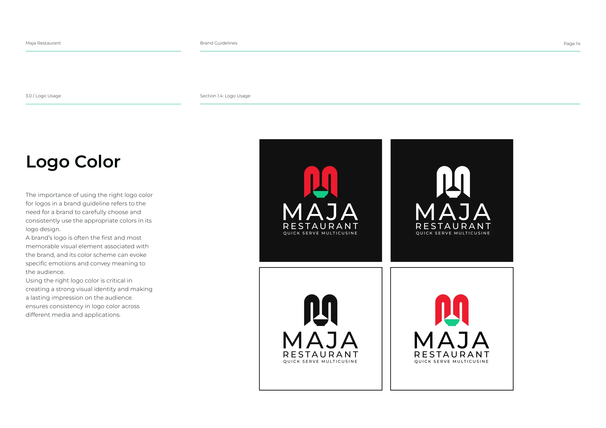 Maja Restaurant brand identity 8